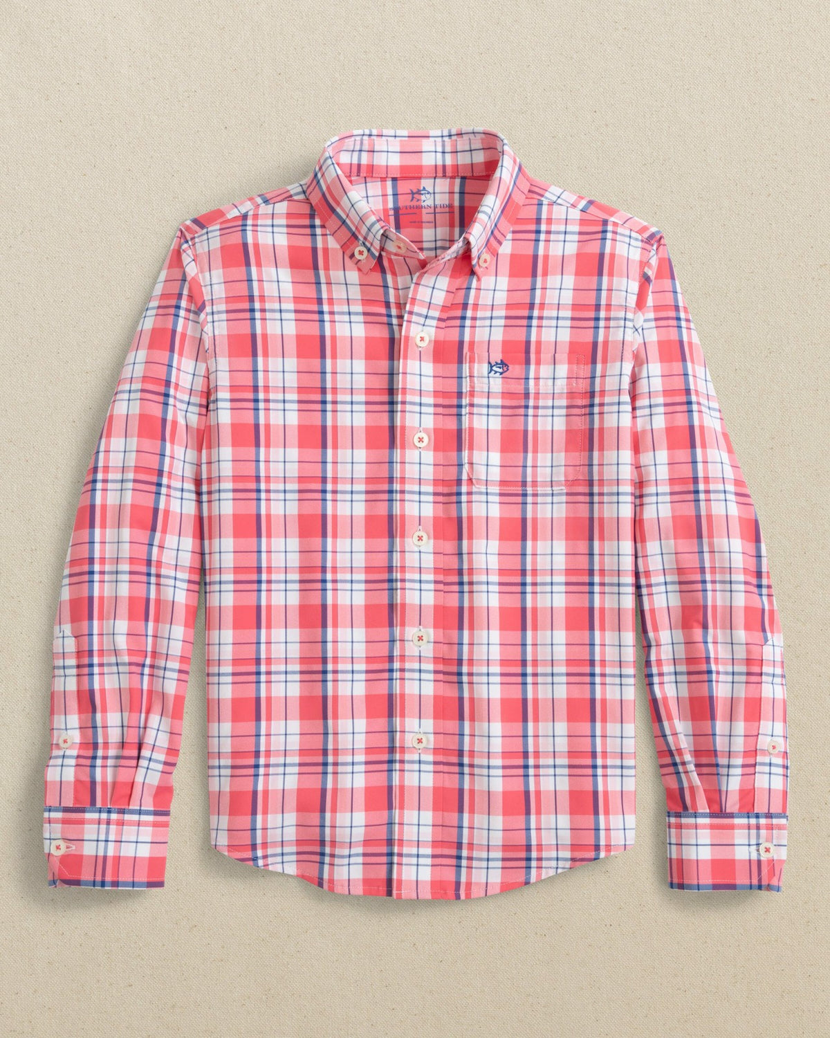 Boys Breakwater Plaid Long Sleeve Sport Shirt | Southern Tide Kids|Sale