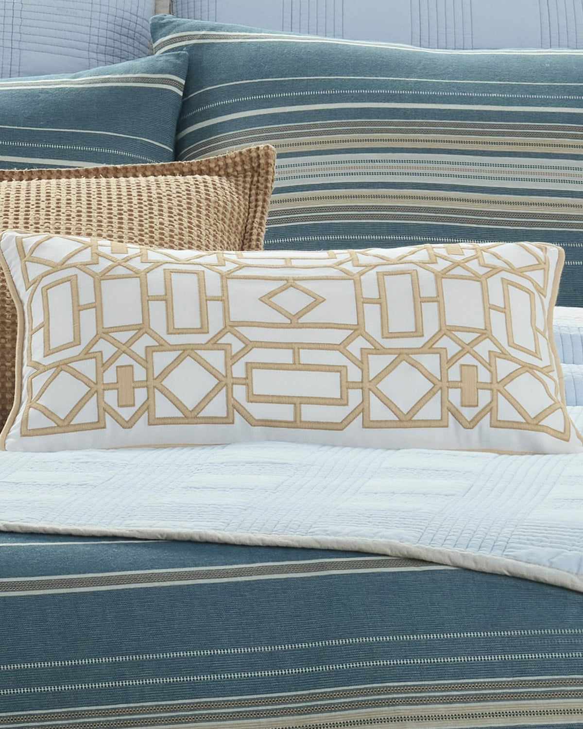 Trellis Square Linen Decorative Pillow | Southern Tide Home
