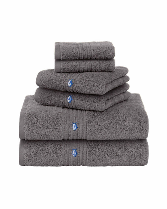 Performance 5.0 Bath Towel 6-Piece Set - Nautical Grey | Southern Tide Home