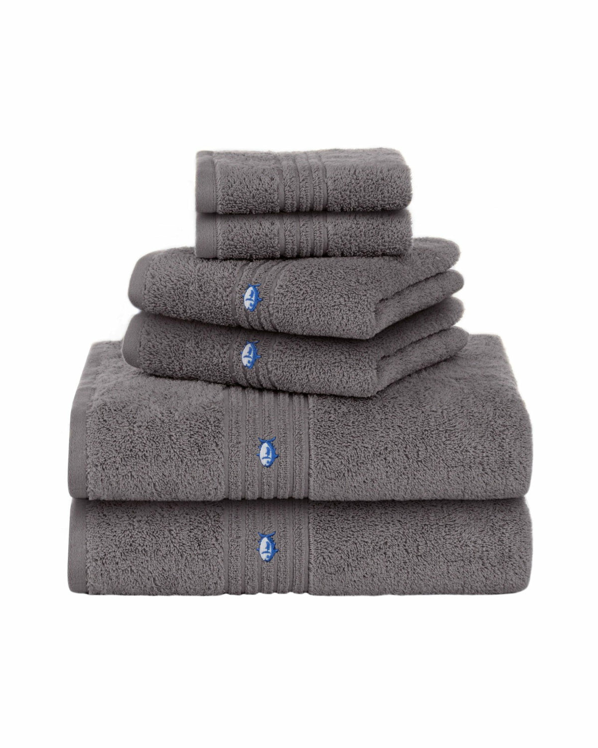 Performance 5.0 Bath Towel 6-Piece Set - Nautical Grey | Southern Tide Home