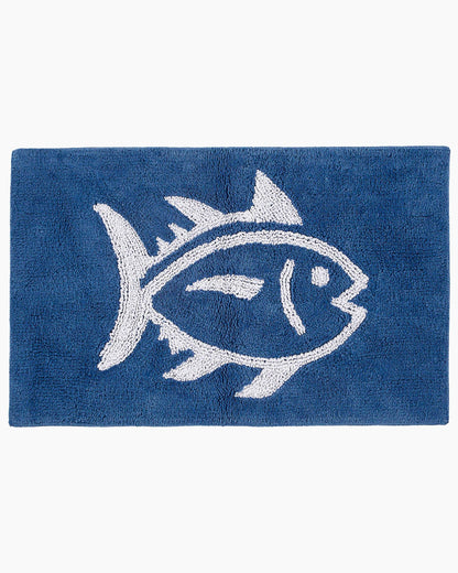 Cotton Bath Rugs - Reversible Skipjack Bath Mat | Southern Tide Home