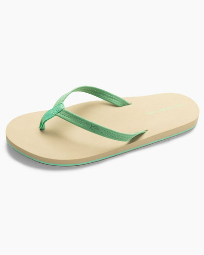 Green Leather Flipflops | Southern Tide Home