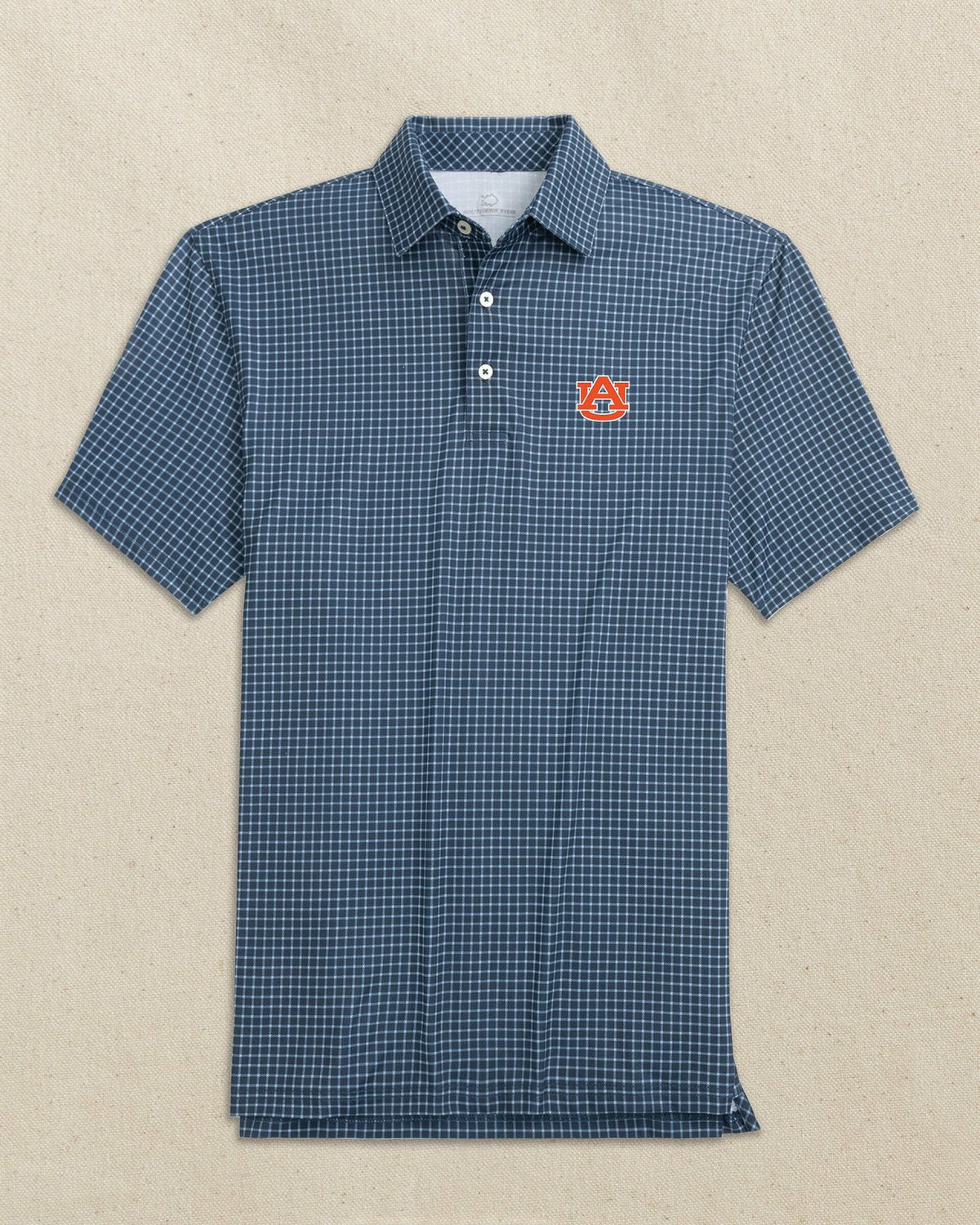 Auburn Tigers Driver Dunes Edge Plaid Polo | Southern Tide Collegiate