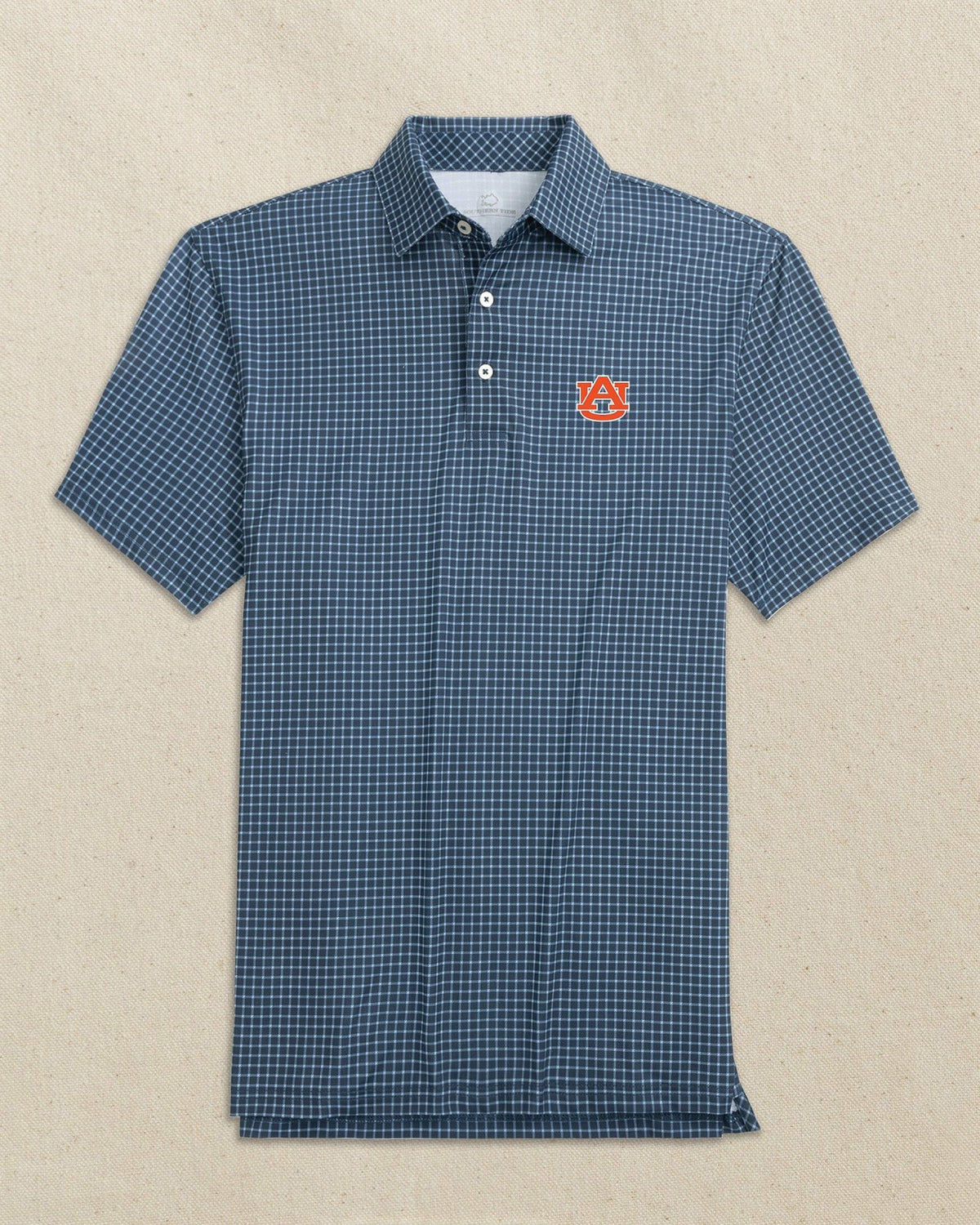 Auburn Tigers Driver Dunes Edge Plaid Polo | Southern Tide Collegiate