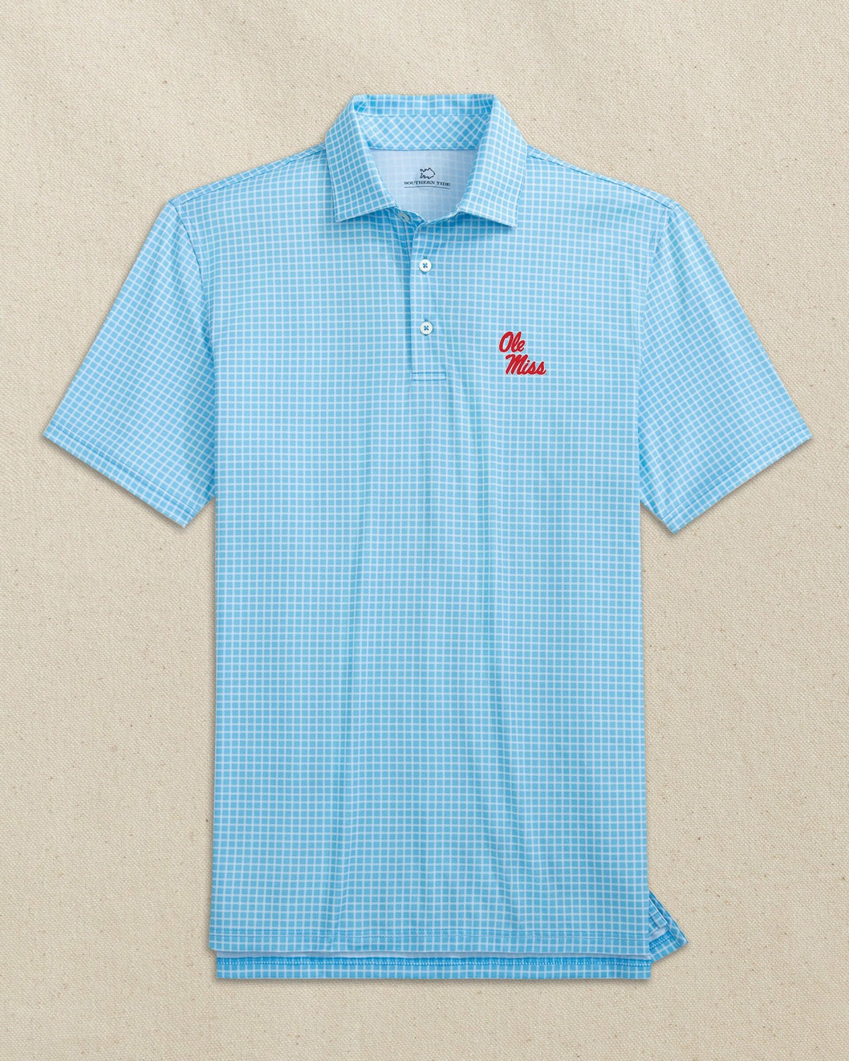 Ole Miss Rebels Driver Dunes Edge Plaid Polo | Southern Tide Collegiate