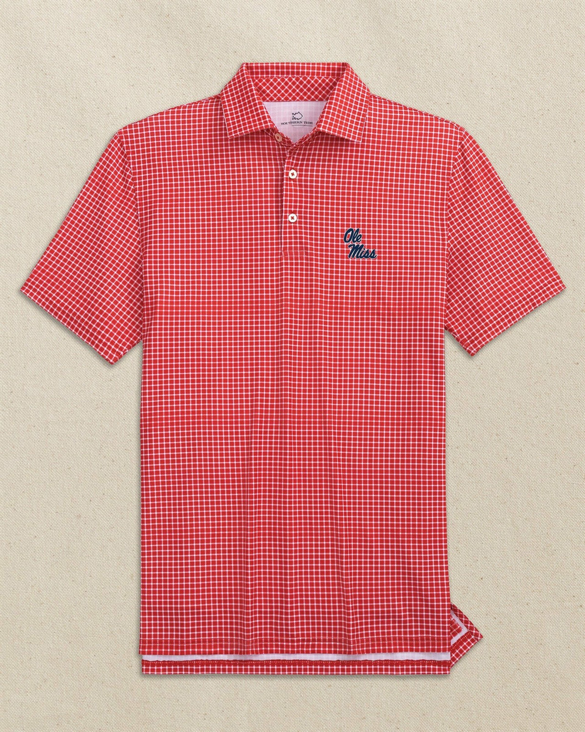 Ole Miss Rebels Driver Dunes Edge Plaid Polo | Southern Tide Collegiate