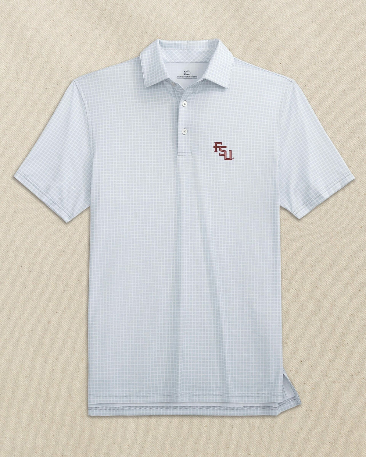 FSU Seminoles Stacked Dunes Edge Plaid Polo | Southern Tide Collegiate