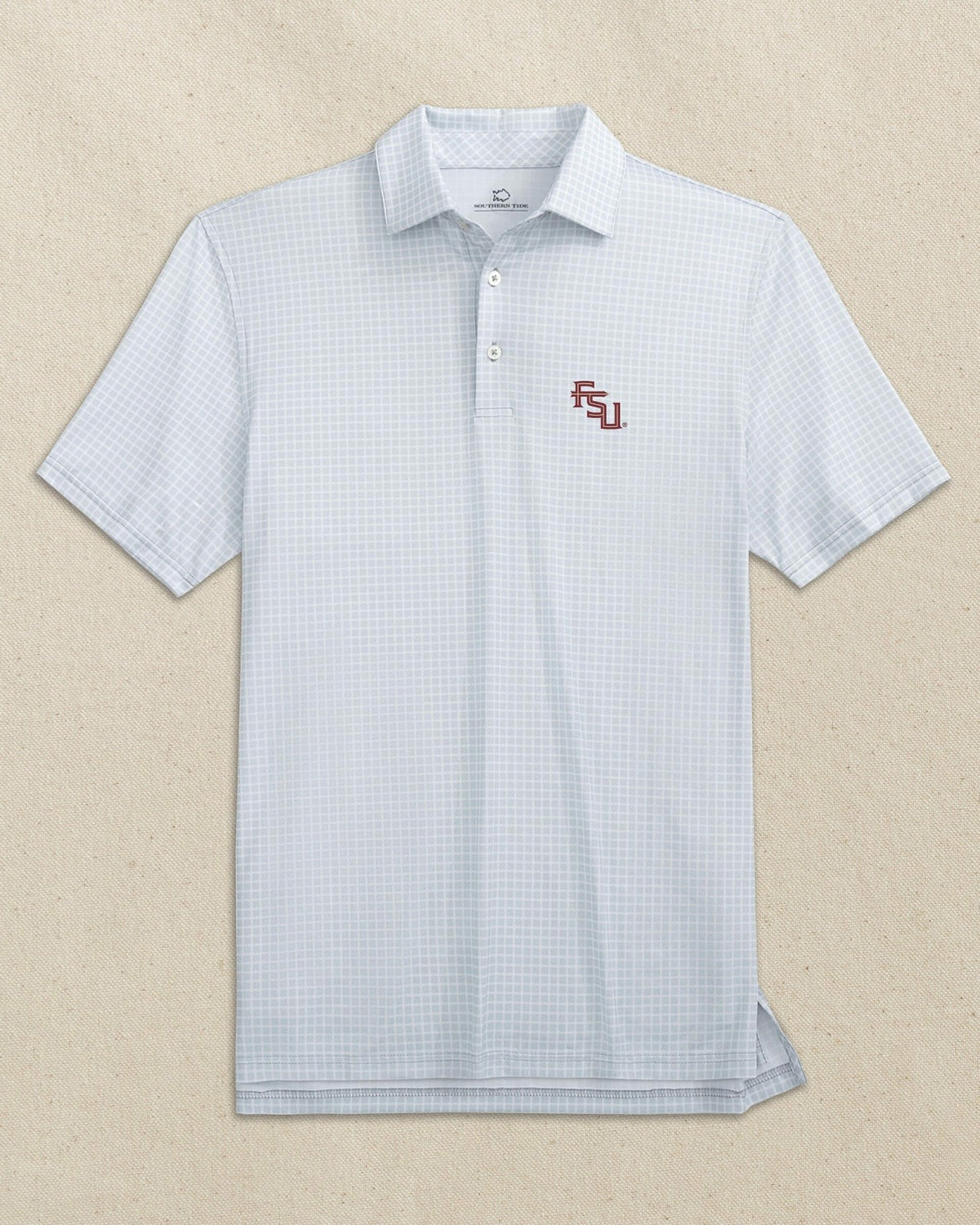 FSU Seminoles Stacked Dunes Edge Plaid Polo | Southern Tide Collegiate