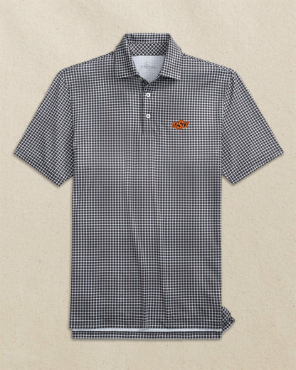 Oklahoma State Cowboys Dunes Edge Plaid Polo | Southern Tide Collegiate