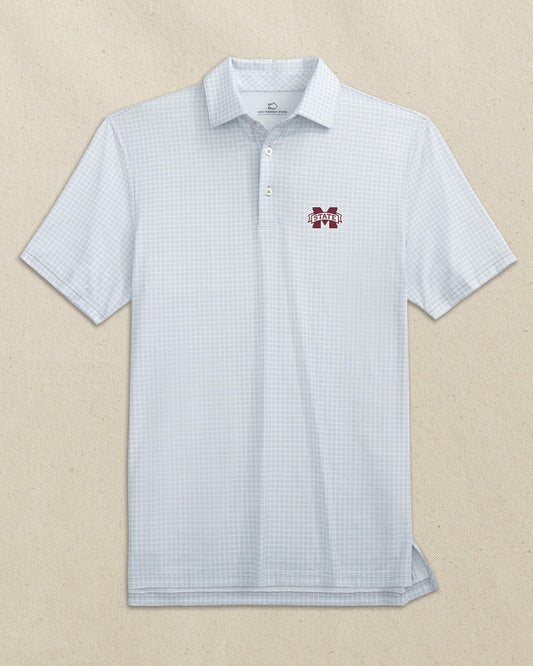 Mississippi State Bulldogs Dunes Edge Plaid Polo | Southern Tide Collegiate
