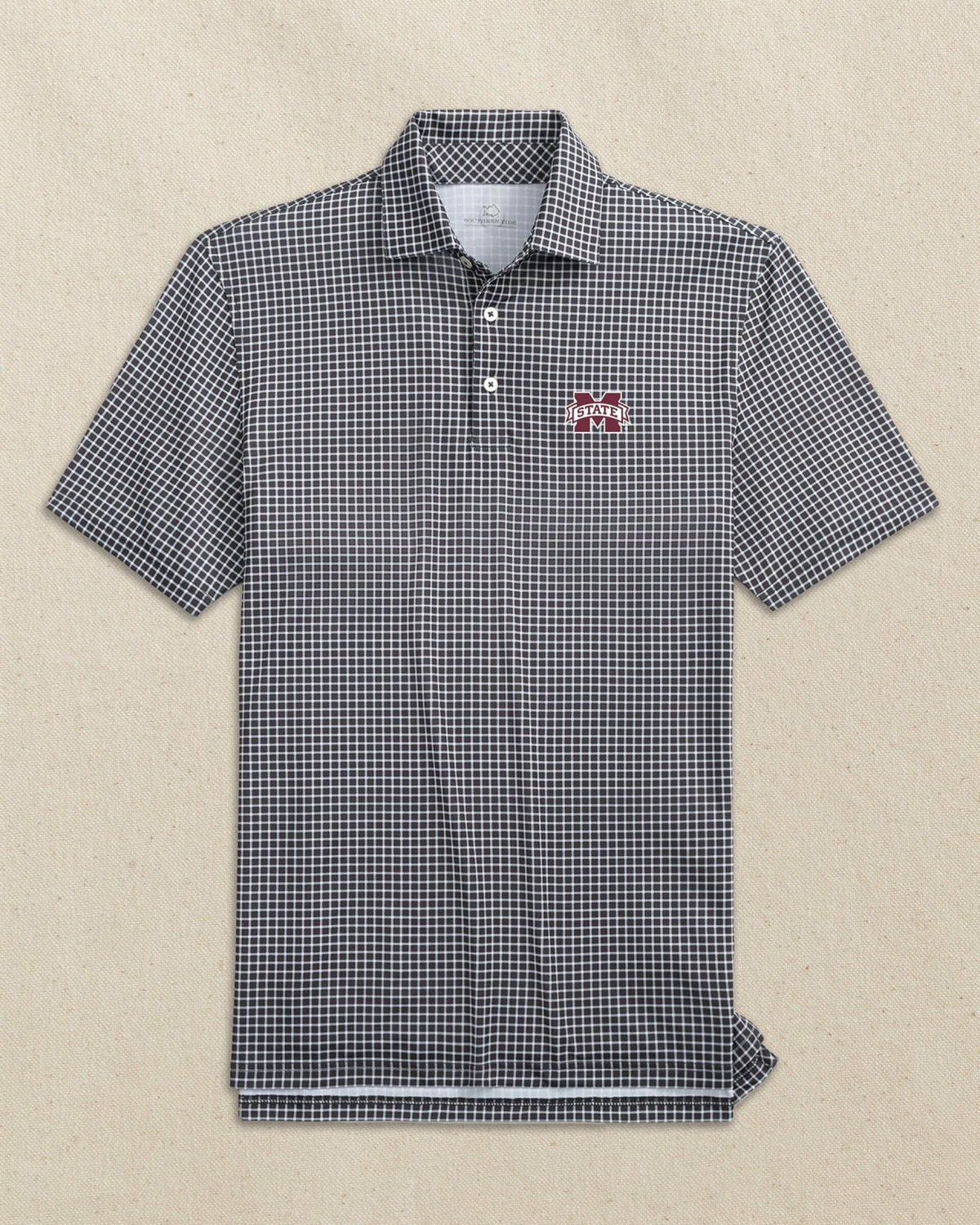 Mississippi State Bulldogs Dunes Edge Plaid Polo | Southern Tide Collegiate