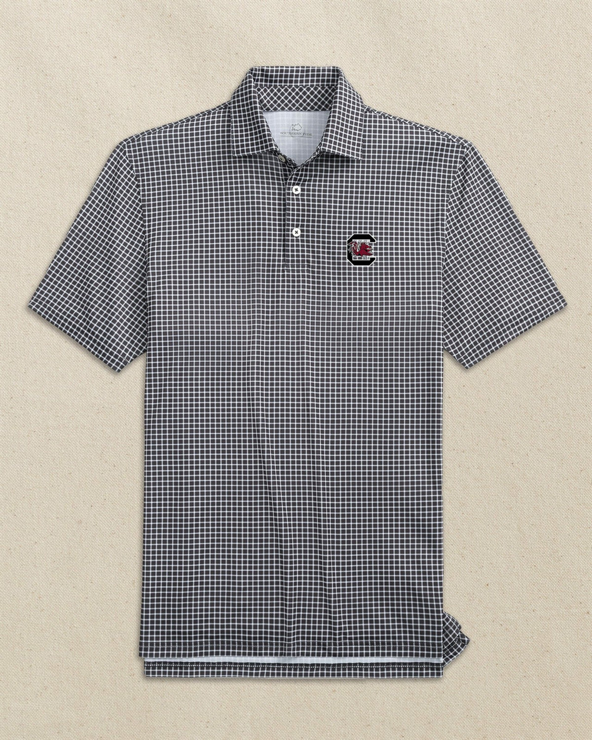 USC Gamecocks Driver Dunes Edge Plaid Polo | Southern Tide Collegiate