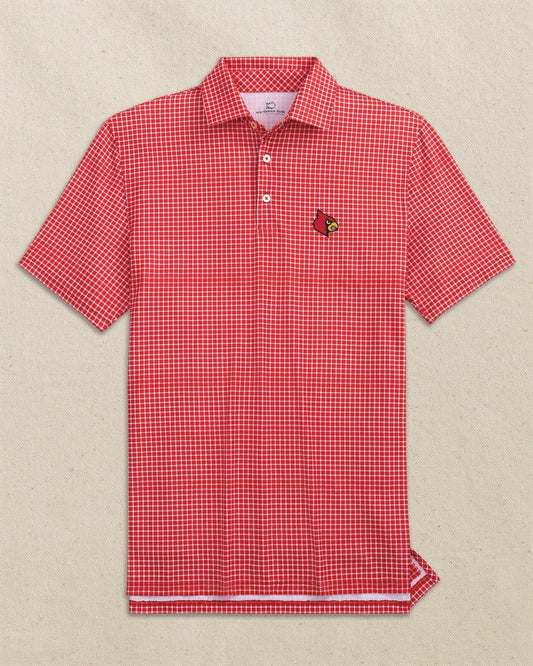 Louisville Cardinals Dunes Edge Plaid Polo | Southern Tide Collegiate