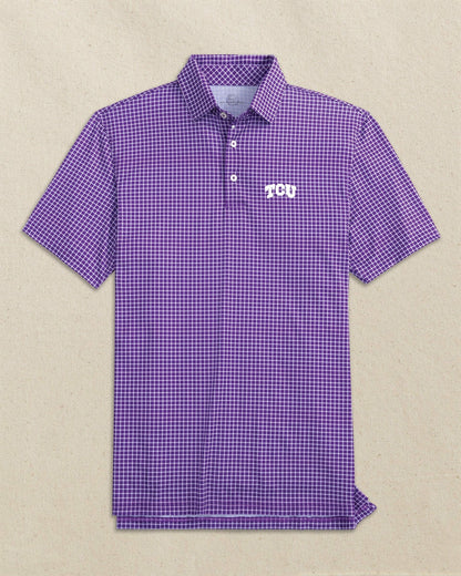 TCU Horned Frogs Driver Dunes Edge Plaid Polo | Southern Tide Collegiate