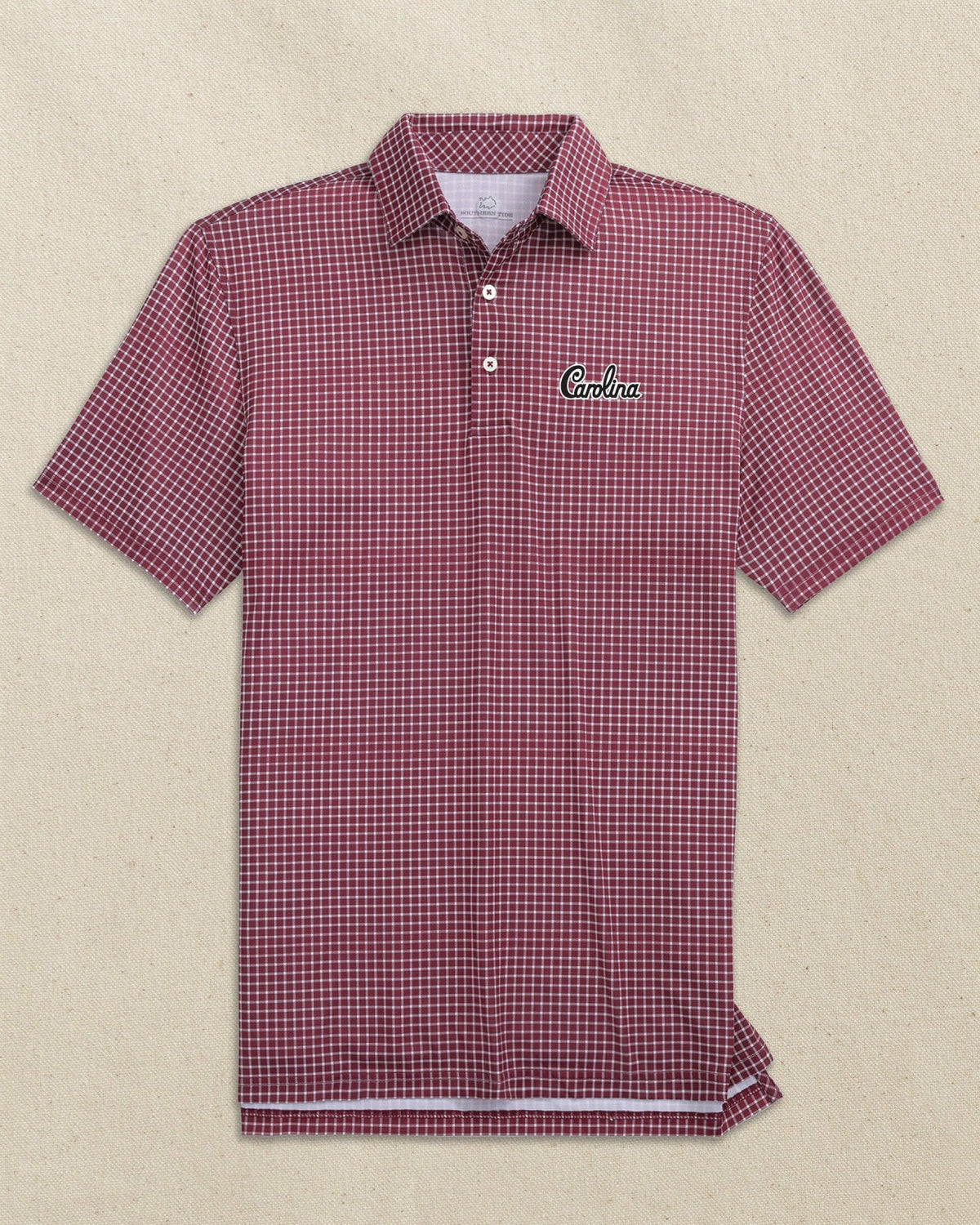 Carolina Gamecocks Driver Dunes Edge Plaid Polo | Southern Tide Collegiate