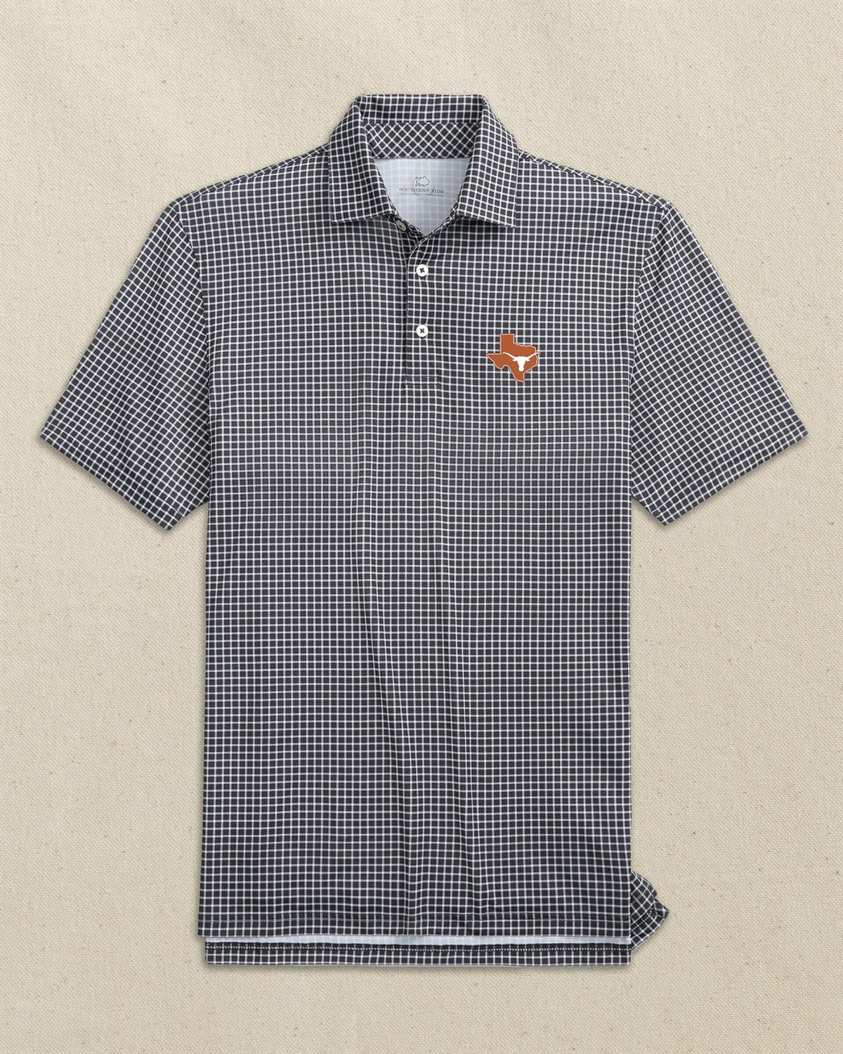 Texas Longhorns State Dunes Edge Plaid Polo | Southern Tide Collegiate