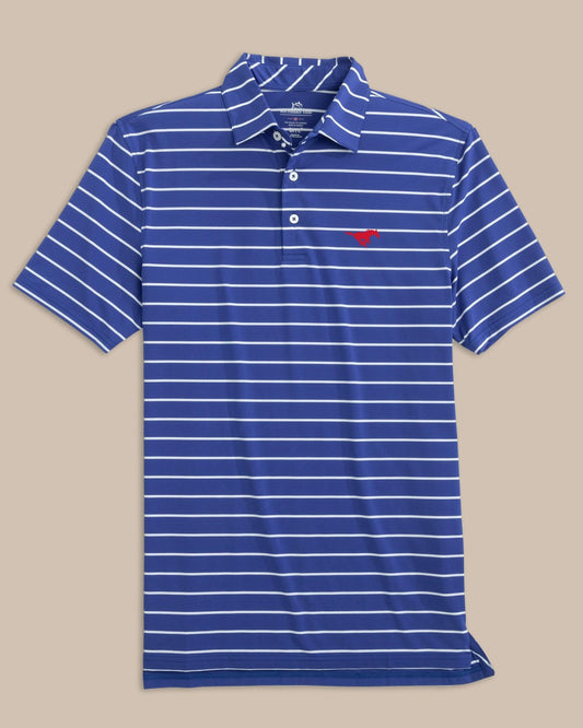 SMU Mustangs brrr°®-eeze Stripe Polo | Southern Tide Collegiate