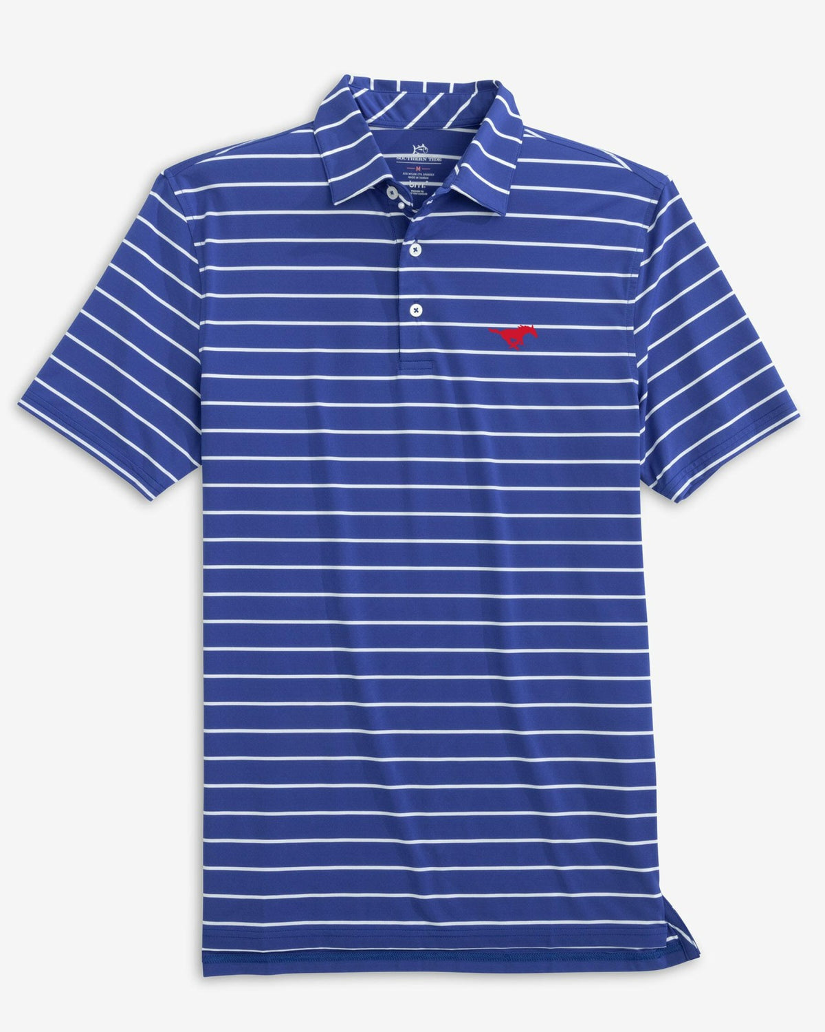 SMU Mustangs brrr°®-eeze Stripe Polo | Southern Tide Collegiate