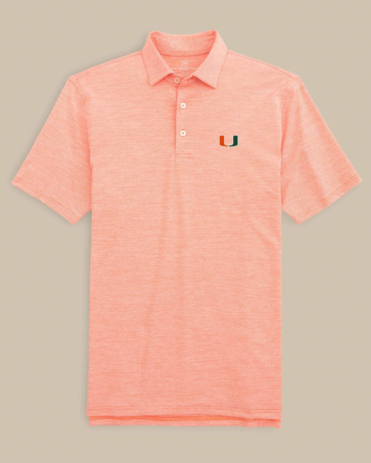 Miami Hurricanes Driver Spacedye Polo Shirt | Southern Tide Collegiate