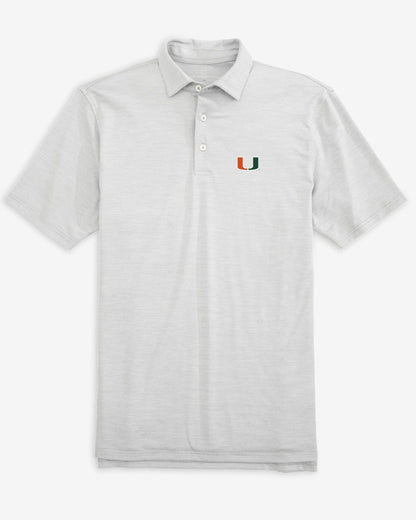 Miami Hurricanes Driver Spacedye Polo Shirt | Southern Tide Collegiate