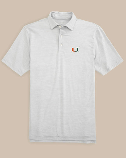 Miami Hurricanes Driver Spacedye Polo Shirt | Southern Tide Collegiate