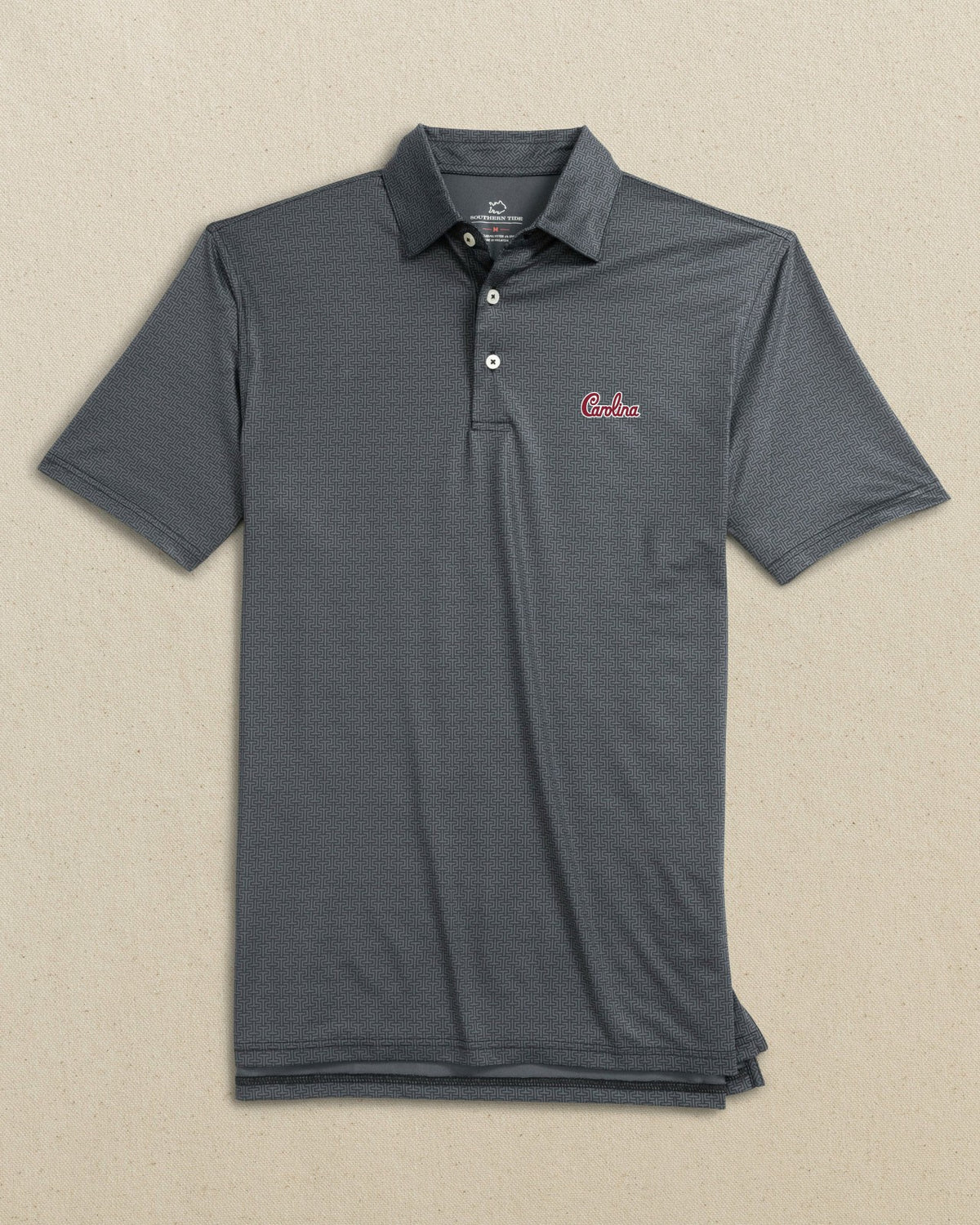 Carolina Gamecocks Driver ST Geo Printed Polo | Southern Tide Collegiate