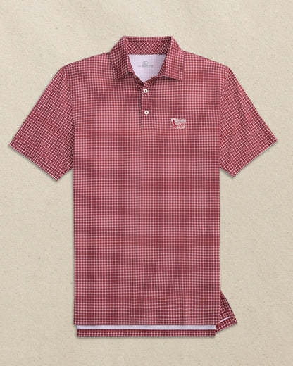 Oklahoma Sooner Schooner Dunes Edge Plaid Polo | Southern Tide Collegiate