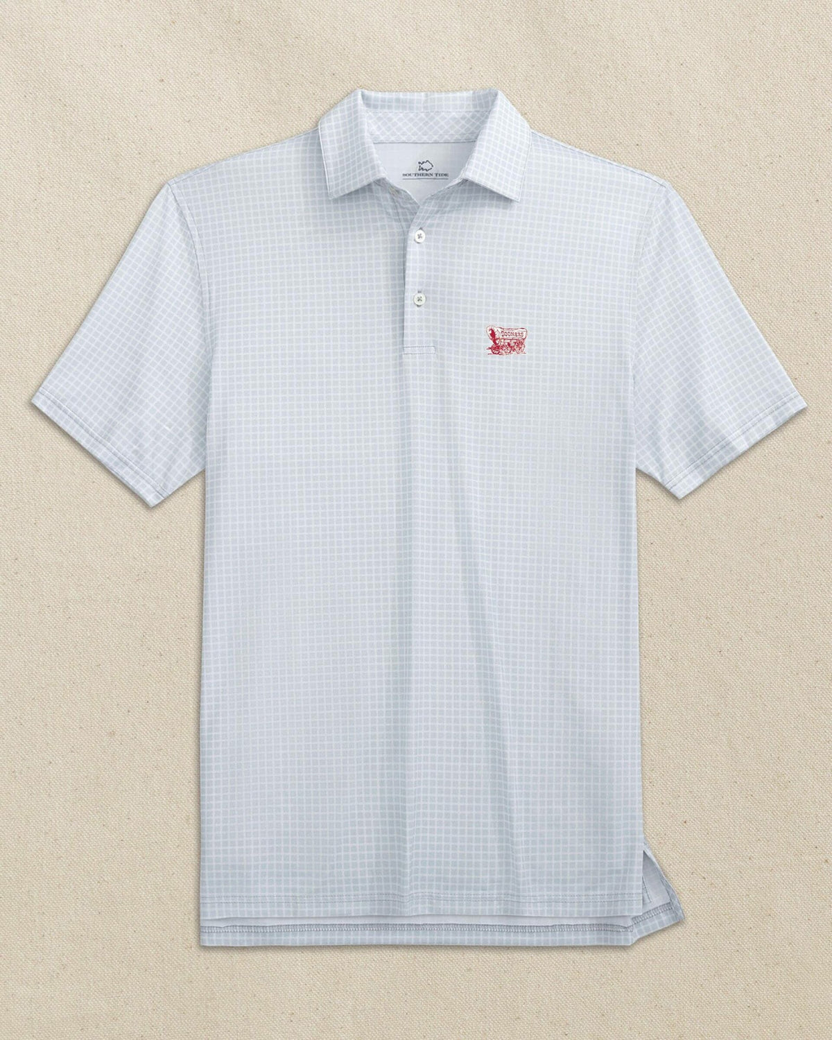 Oklahoma Sooner Schooner Dunes Edge Plaid Polo | Southern Tide Collegiate