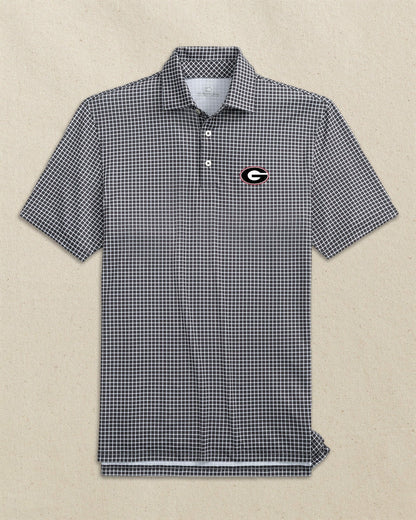 Georgia Bulldogs Oval G Dunes Edge Plaid Polo | Southern Tide Collegiate