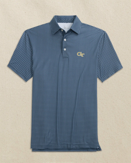 Georgia Tech Driver Dunes Edge Plaid Polo | Southern Tide Collegiate