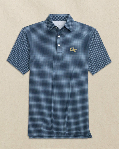 Georgia Tech Driver Dunes Edge Plaid Polo | Southern Tide Collegiate