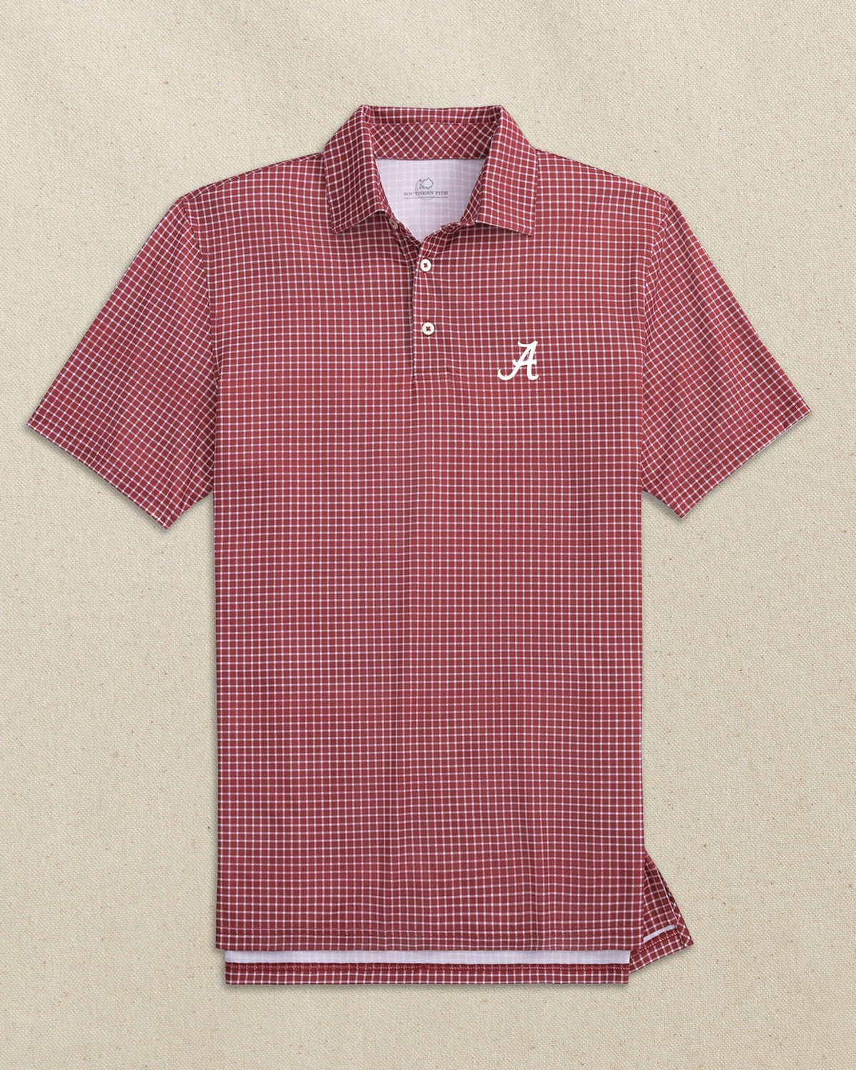 Alabama Crimson Tide Dunes Edge Plaid Polo | Southern Tide Collegiate