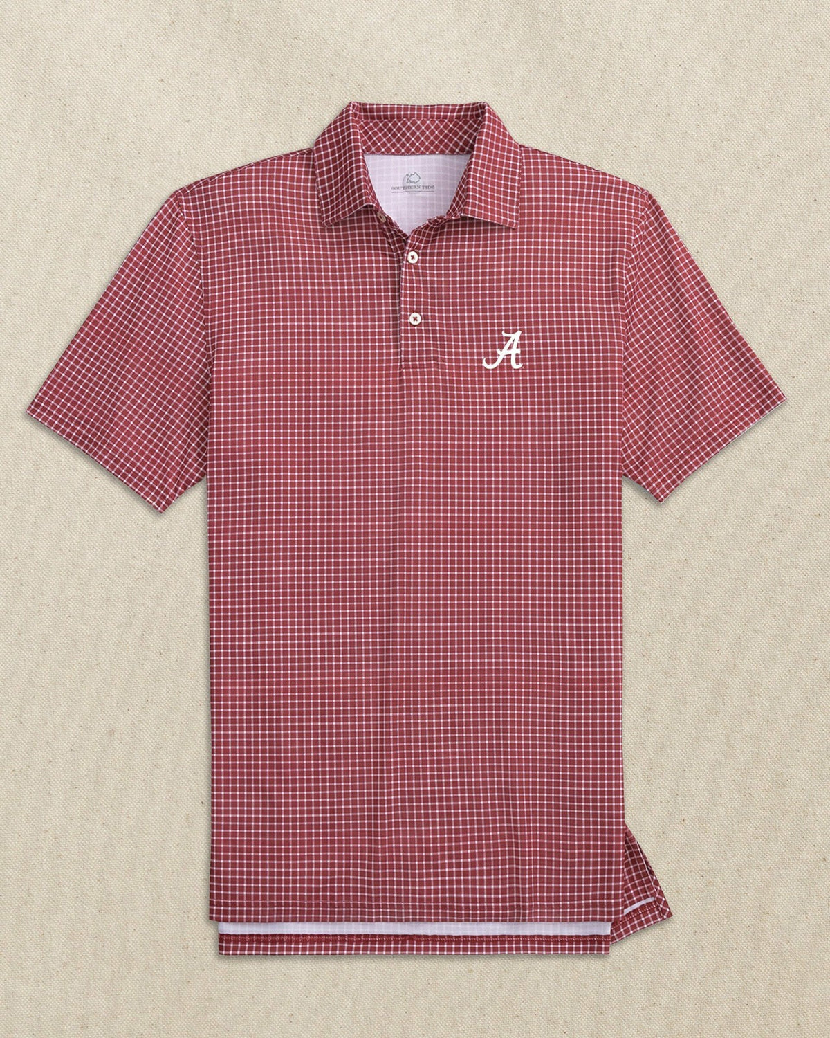 Alabama Crimson Tide Dunes Edge Plaid Polo | Southern Tide Collegiate