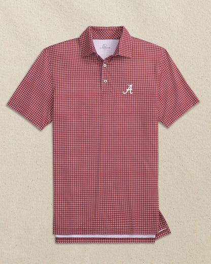 Alabama Crimson Tide Dunes Edge Plaid Polo | Southern Tide Collegiate
