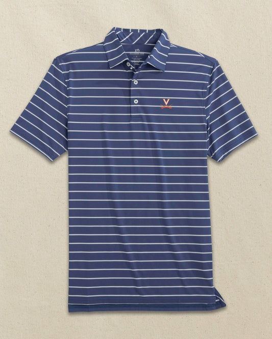 UVA Cavaliers brrr°®-eeze Desmond Stripe Polo | Southern Tide Collegiate