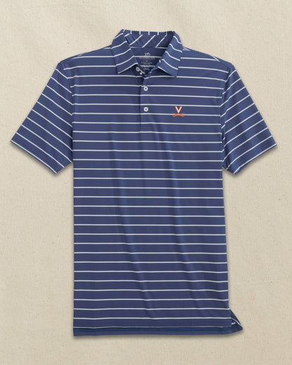 UVA Cavaliers brrr°®-eeze Desmond Stripe Polo | Southern Tide Collegiate