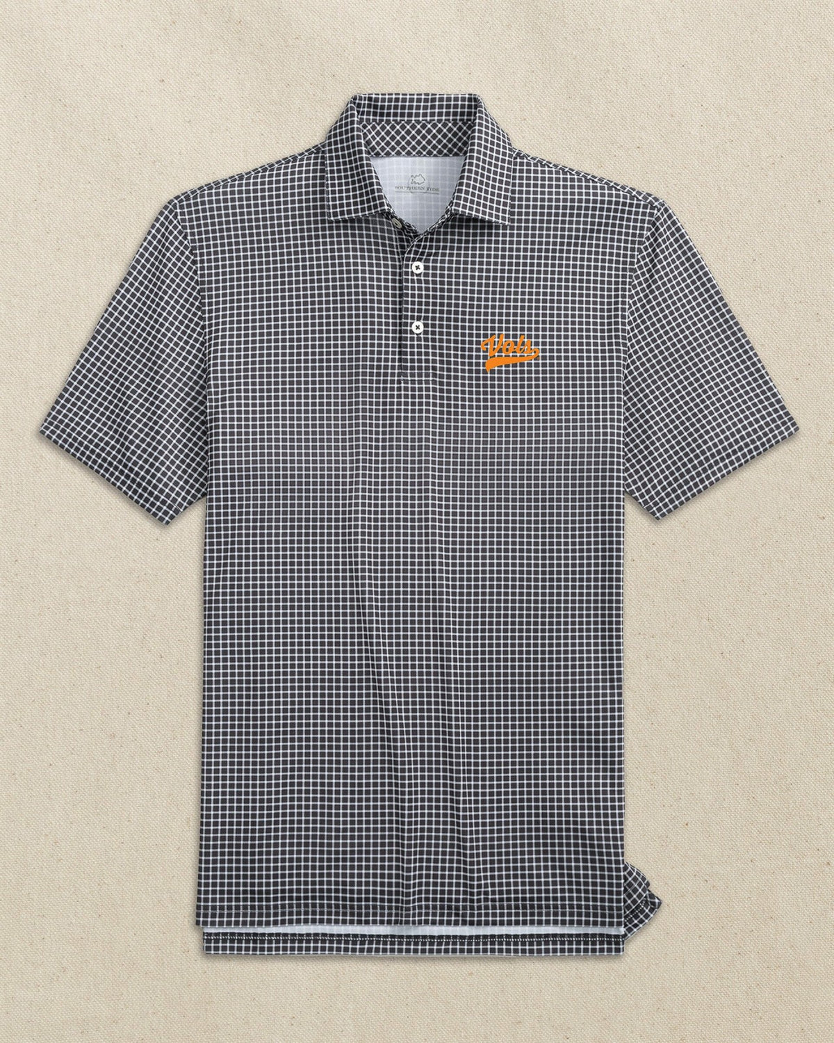 Tennessee Vols Script Dunes Edge Plaid Polo | Southern Tide Collegiate