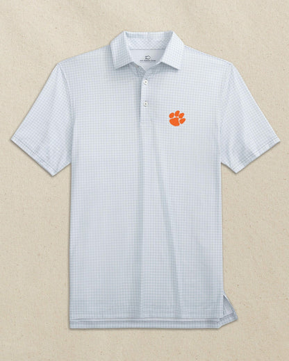 Clemson Tigers Driver Dunes Edge Plaid Polo | Southern Tide Collegiate