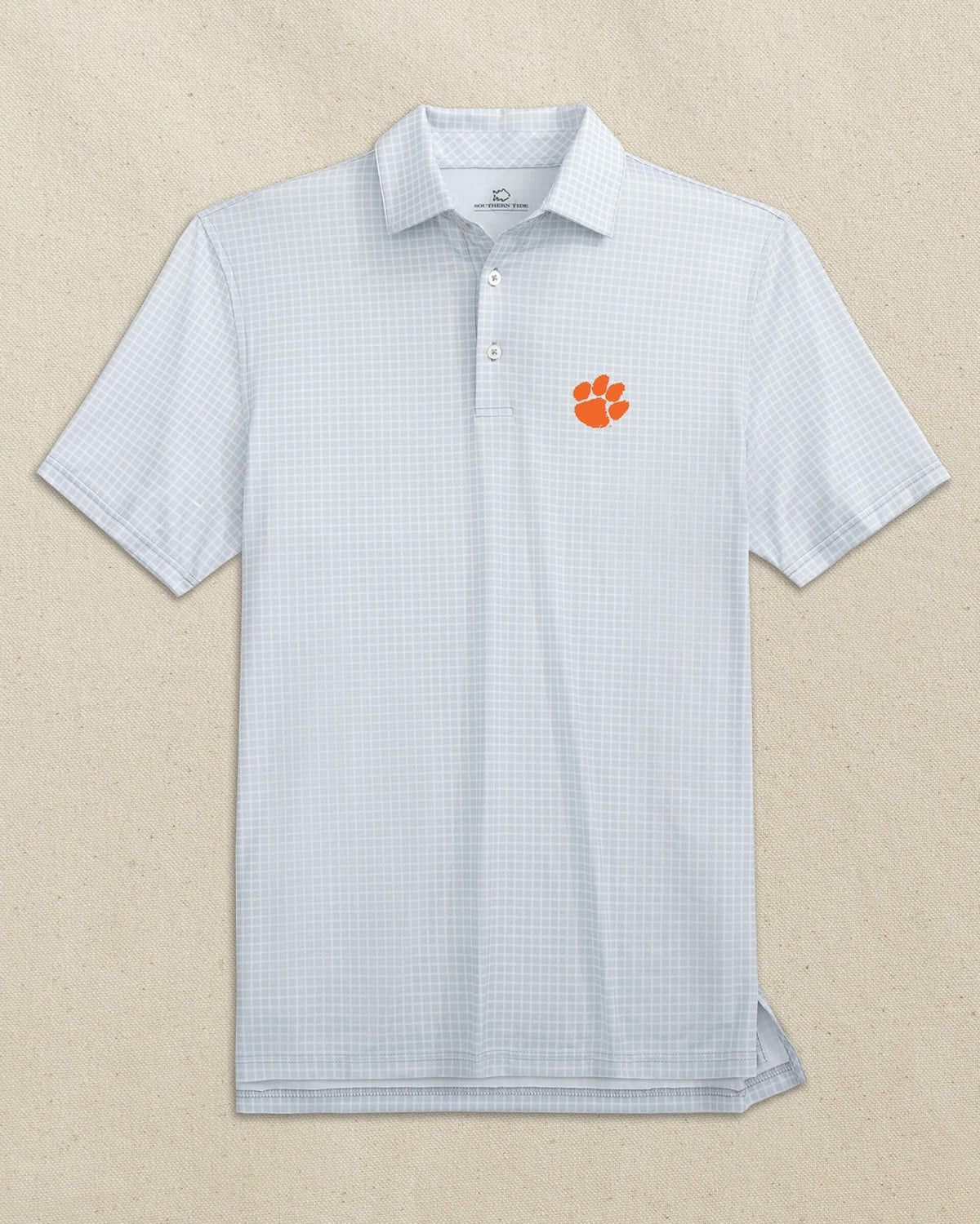 Clemson Tigers Driver Dunes Edge Plaid Polo | Southern Tide Collegiate