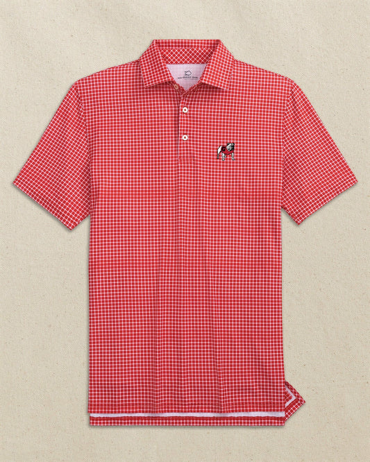 Georgia Bulldogs Driver Dunes Edge Plaid Polo | Southern Tide Collegiate