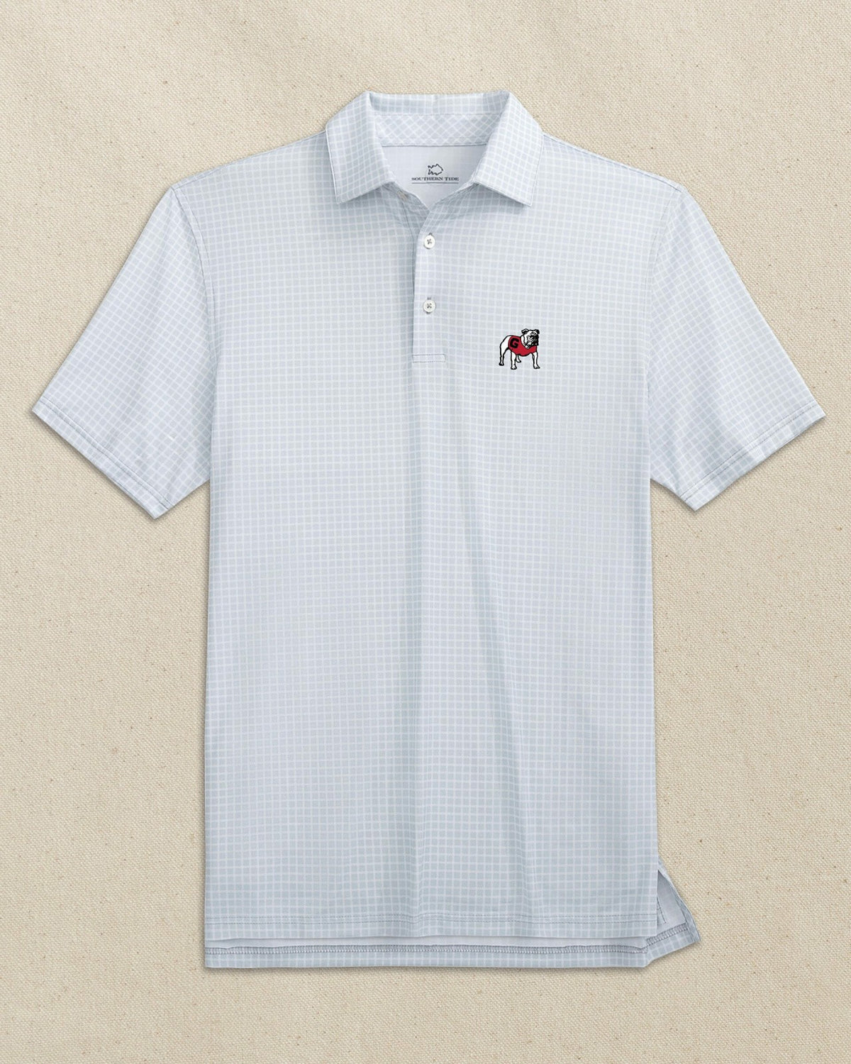 Georgia Bulldogs Driver Dunes Edge Plaid Polo | Southern Tide Collegiate