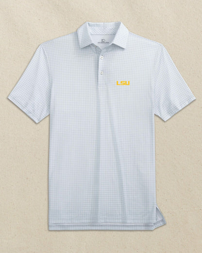 LSU Tigers Driver Dunes Edge Plaid Polo | Southern Tide Collegiate