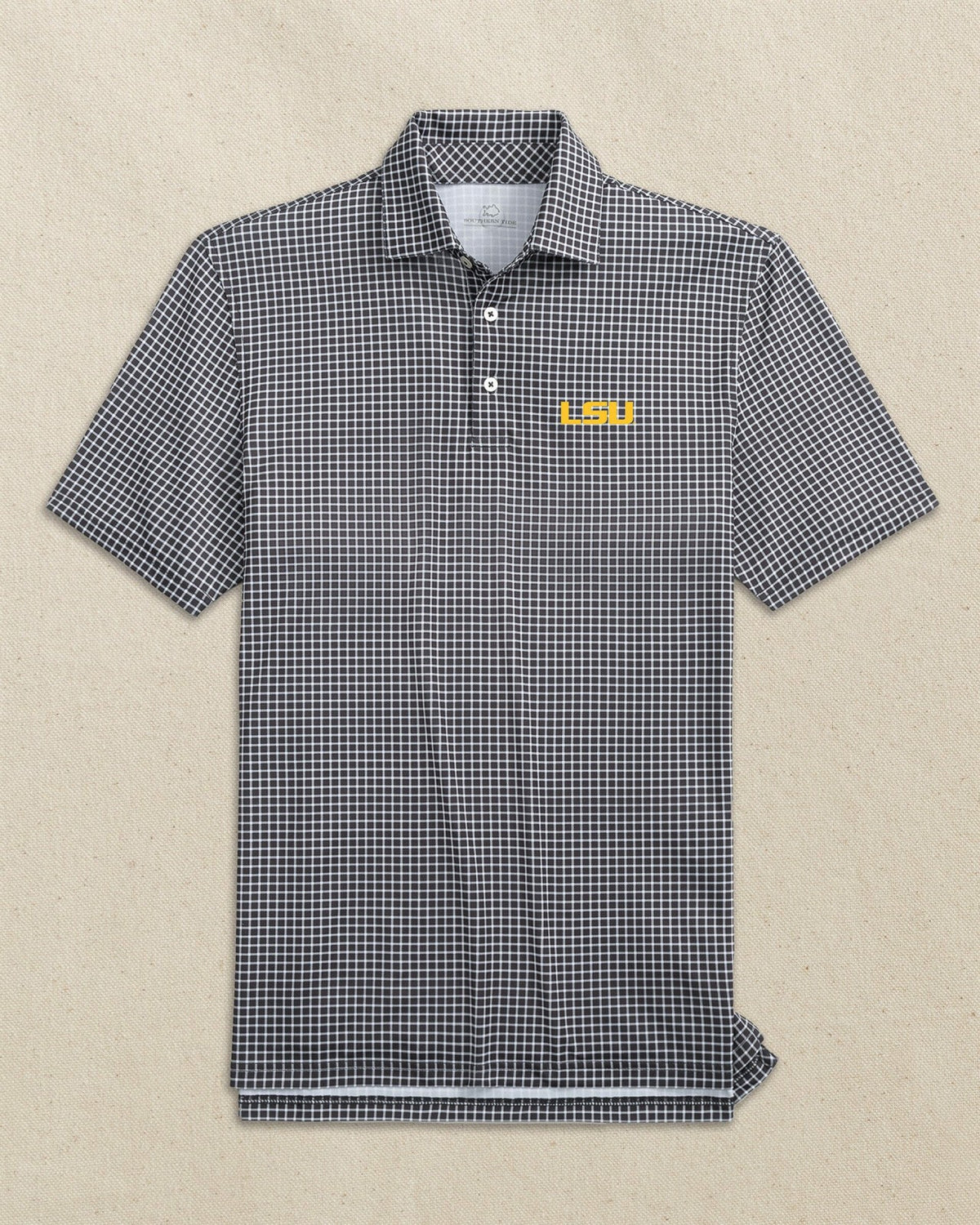LSU Tigers Driver Dunes Edge Plaid Polo | Southern Tide Collegiate