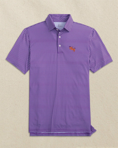 Clemson Gentleman Tiger Dunes Edge Plaid Polo | Southern Tide Collegiate