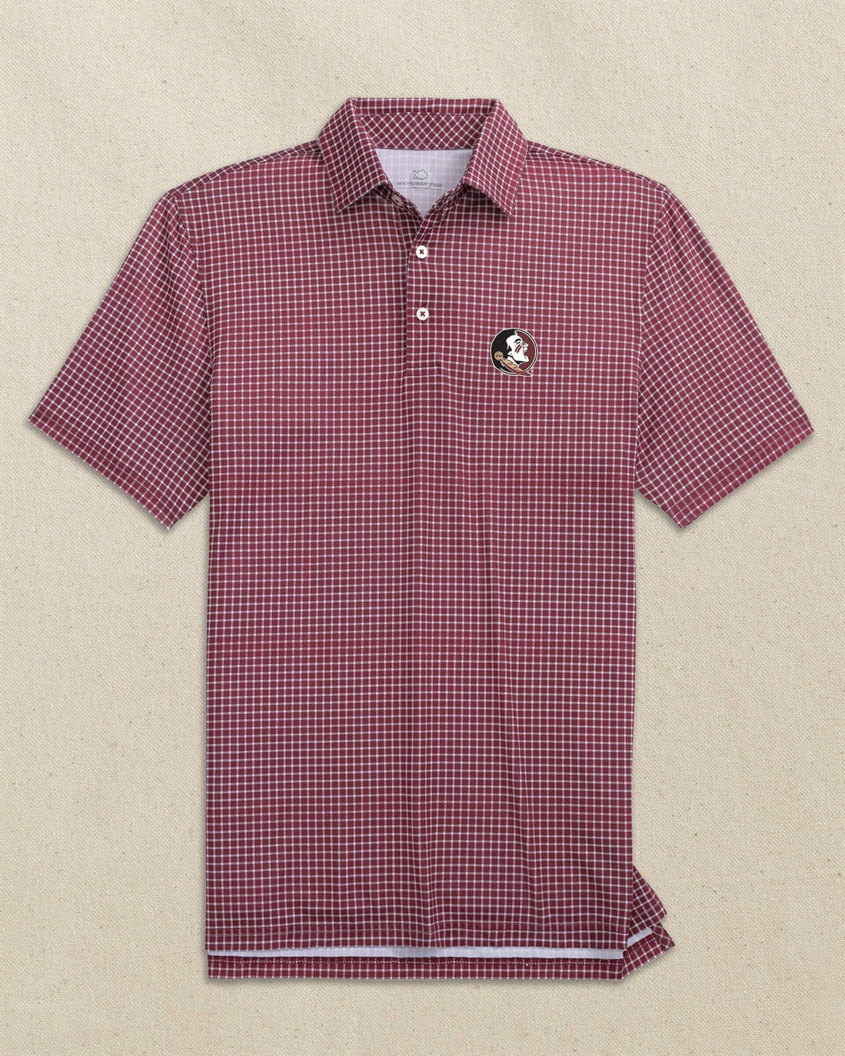 FSU Seminoles Driver Dunes Edge Plaid Polo | Southern Tide Collegiate