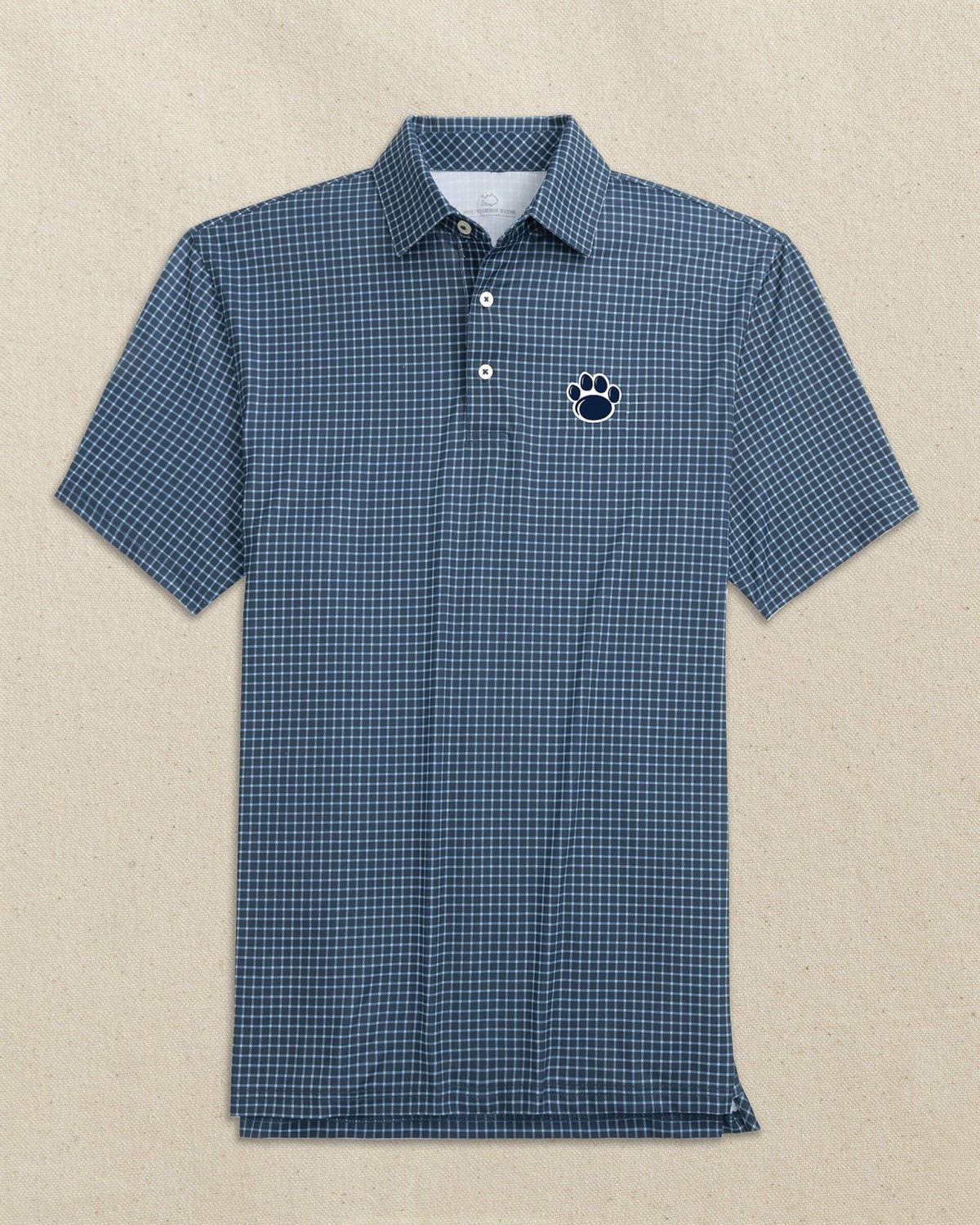 Penn State Paw Driver Dunes Edge Plaid Polo | Southern Tide Collegiate