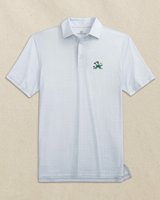 Notre Dame Leprechaun Dunes Edge Plaid Polo | Southern Tide Collegiate