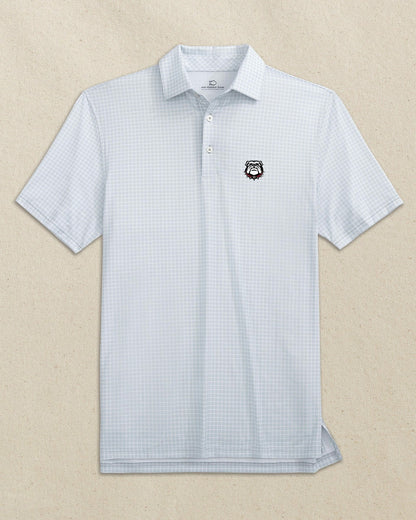 Georgia Bulldogs Head Dunes Edge Plaid Polo | Southern Tide Collegiate