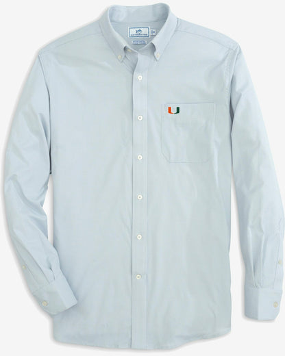 Miami Hurricanes Gingham Button Down Shirt Collegiate | Southern Tide Collegiate