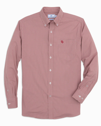 Oklahoma Sooners Gingham Button Down Shirt Collegiate | Southern Tide Collegiate
